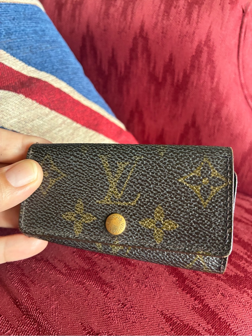 Louis Vuitton Monogram Key Holder in Brown and Gold